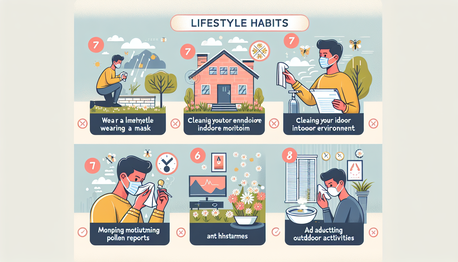 꽃가루 알레르기 증상 완화법 생활습관 관리법