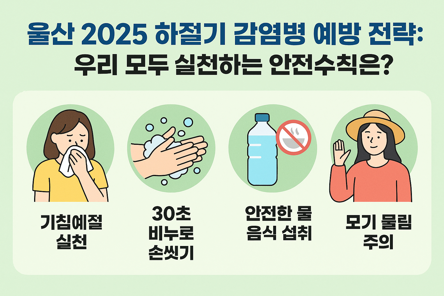 울산 2025 하절기 감염병 예방 전략 우리 모두 실천하는 안전수칙은