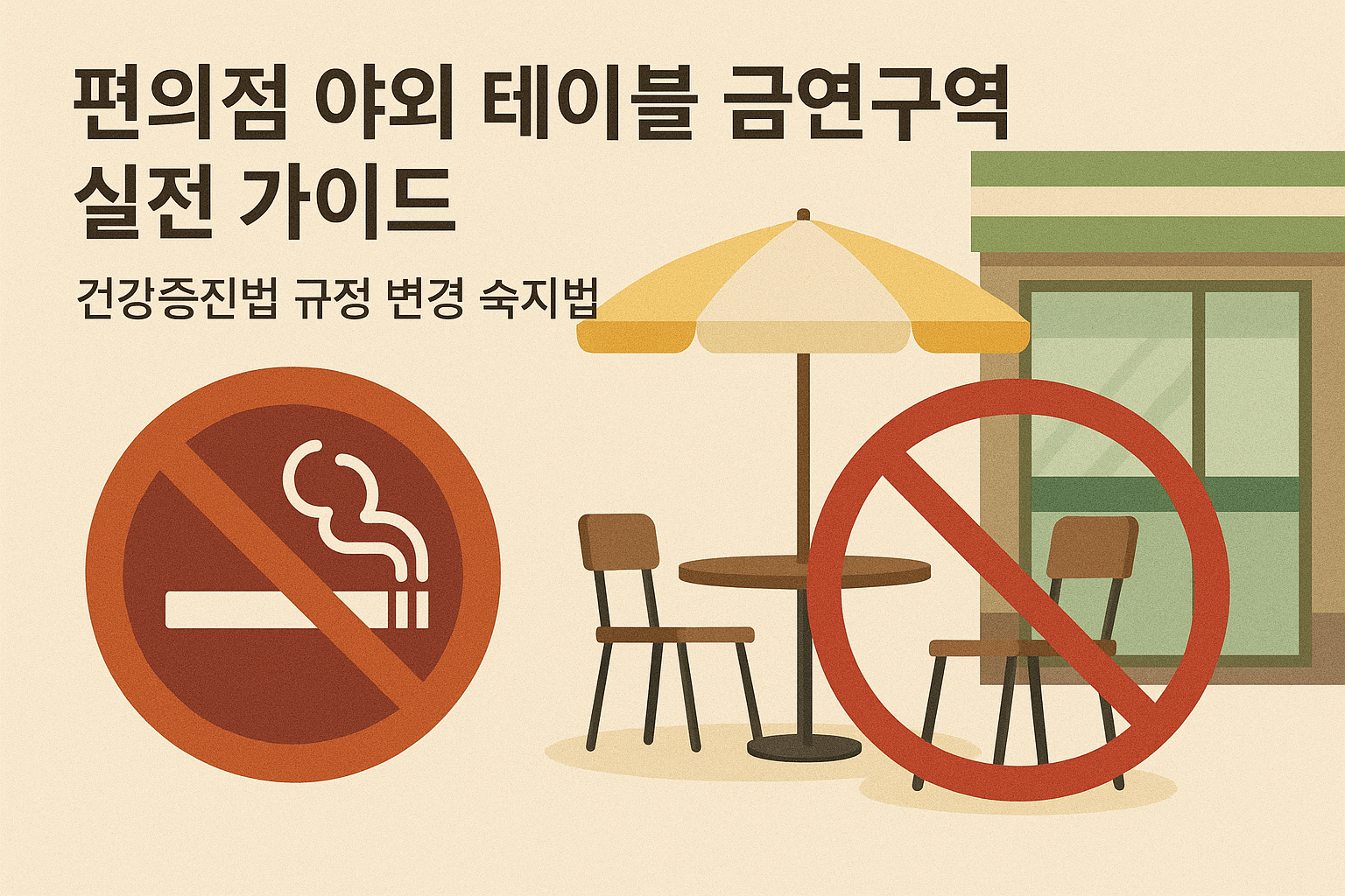 편의점 야외 테이블 금연구역 실전 가이드 건강증진법 규정 변경 숙지법