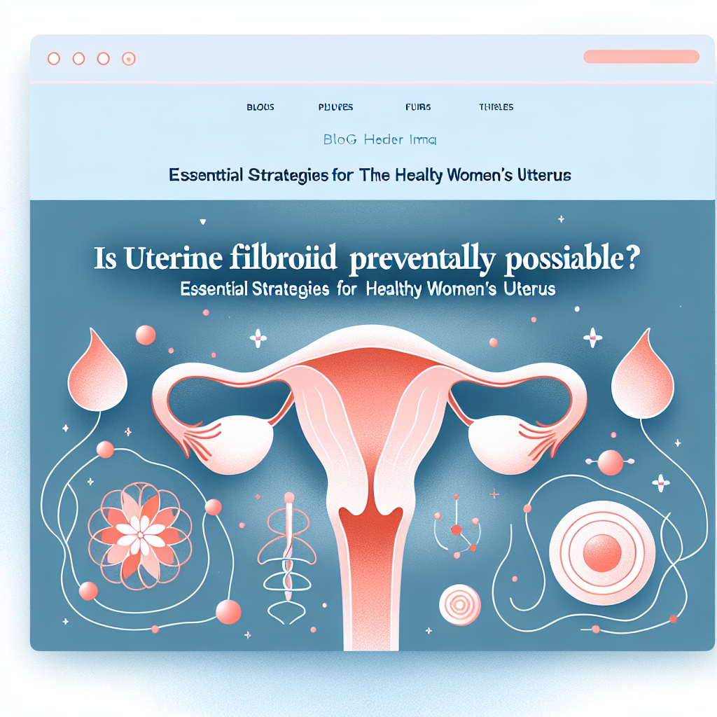 자궁근종 예방이 정말 가능할까 건강한 여성 자궁을 위한 필수 전략