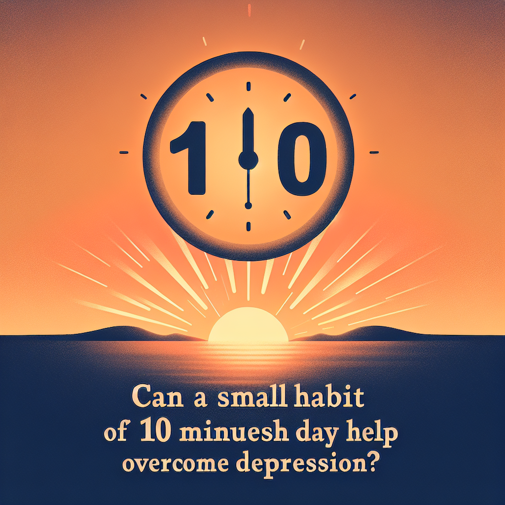 하루 10분 작은 습관으로 우울증을 이길 수 있을까