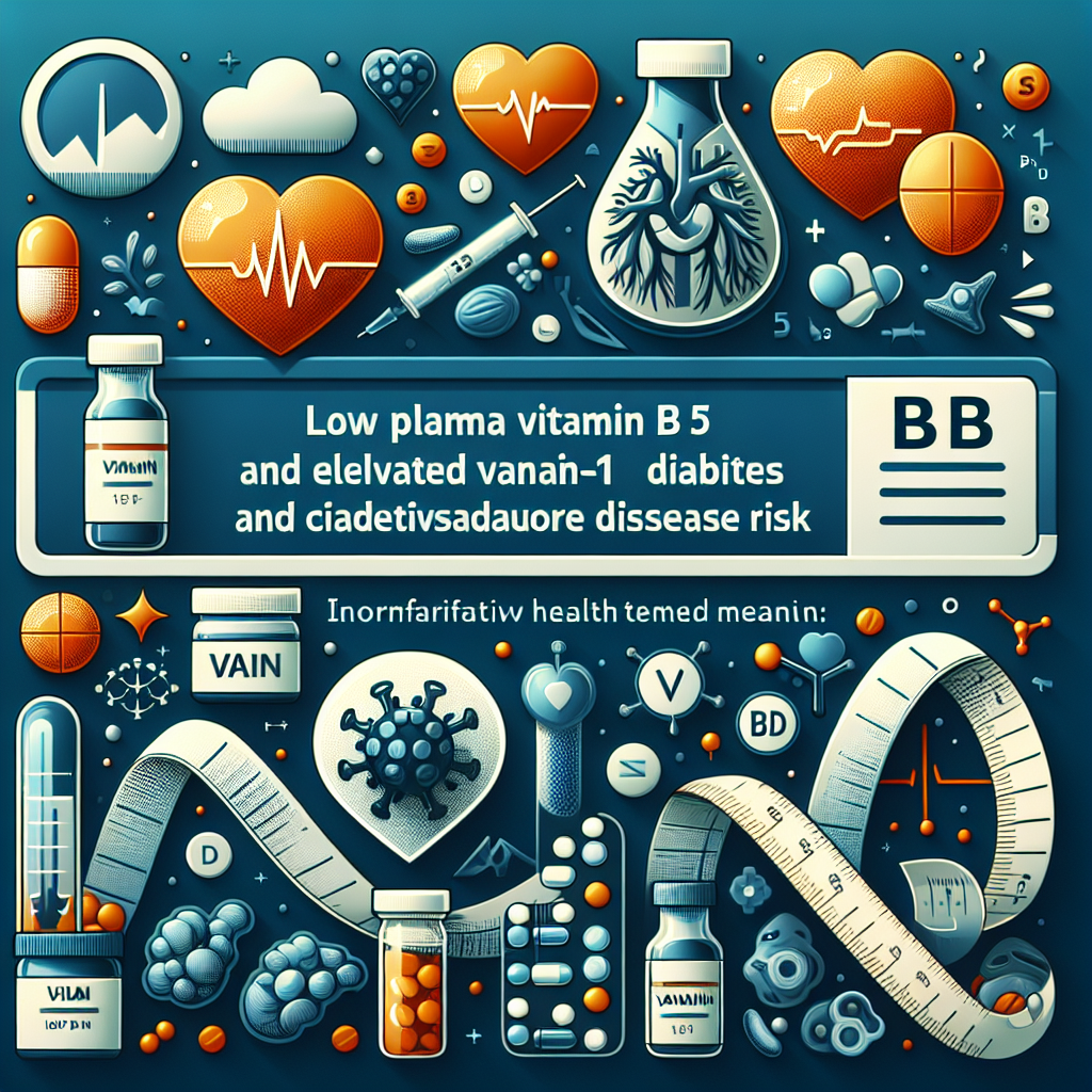 혈장 비타민 B5 저하와 vanin-1 상승이 당뇨와 심혈관 질환 위험을 경고한다