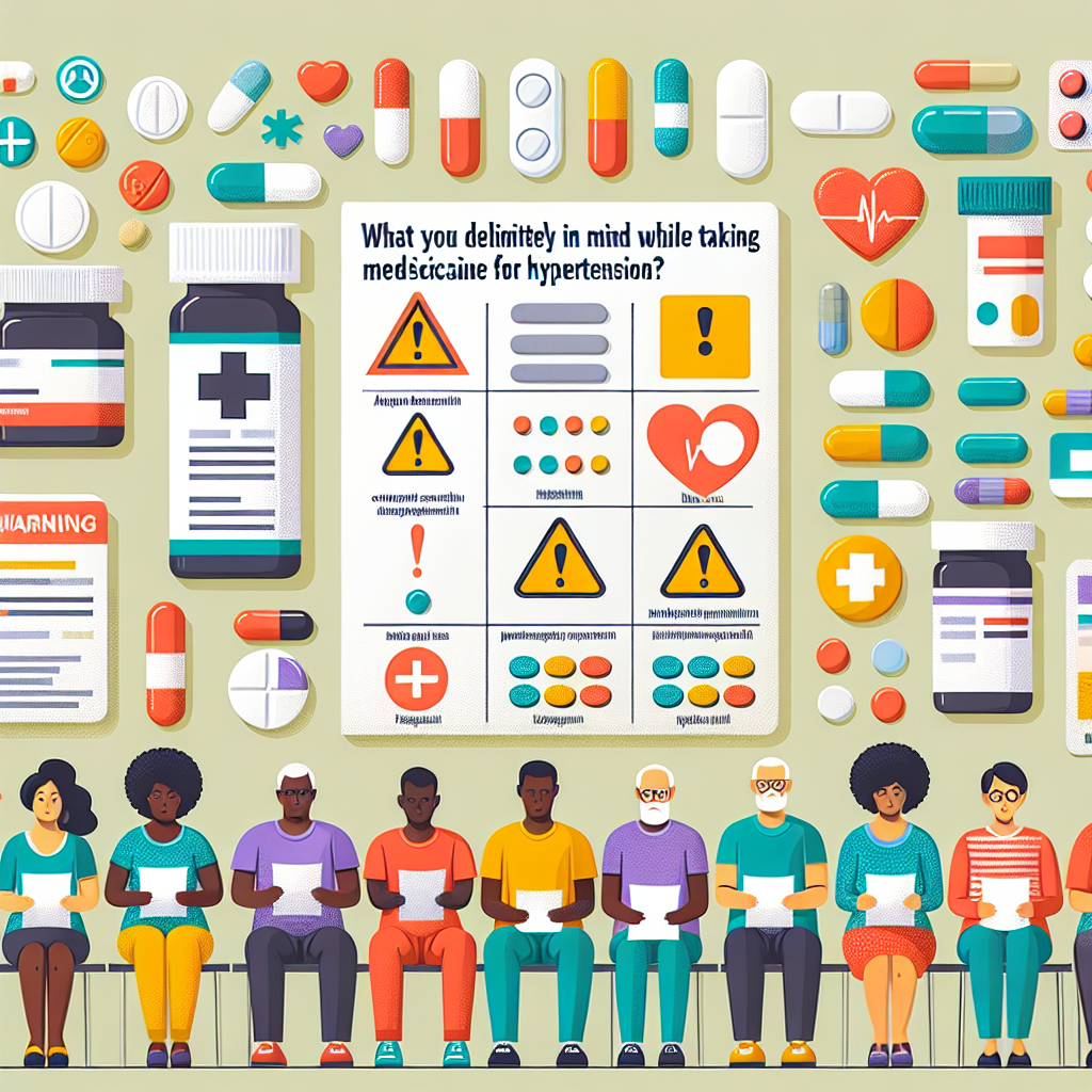 고혈압 약 복용 시 반드시 지켜야 할 주의점은 무엇일까요