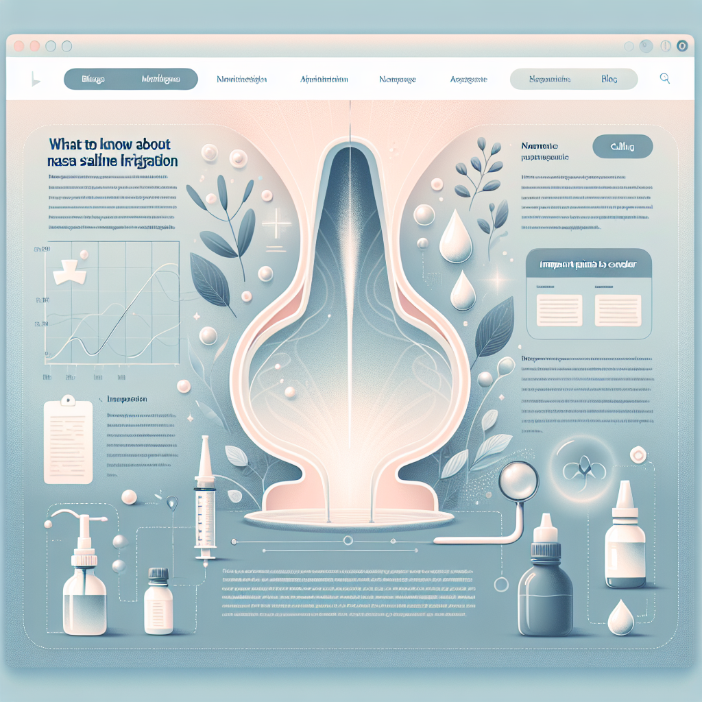 생리식염수 코세척, 꼭 알아야 할 주의사항은?