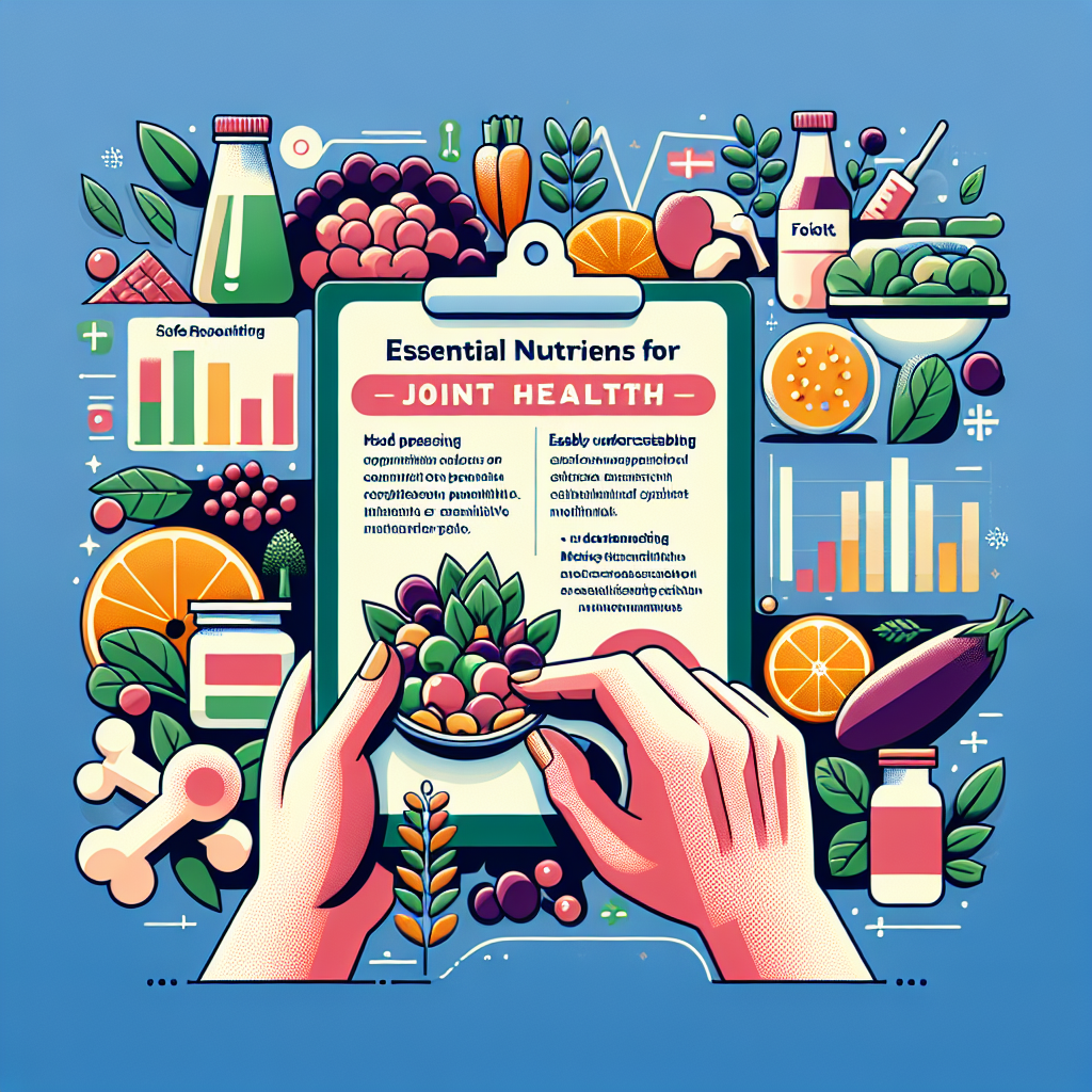 관절 건강에 필수 영양소는? 최신 연구 기반 안전한 섭취법